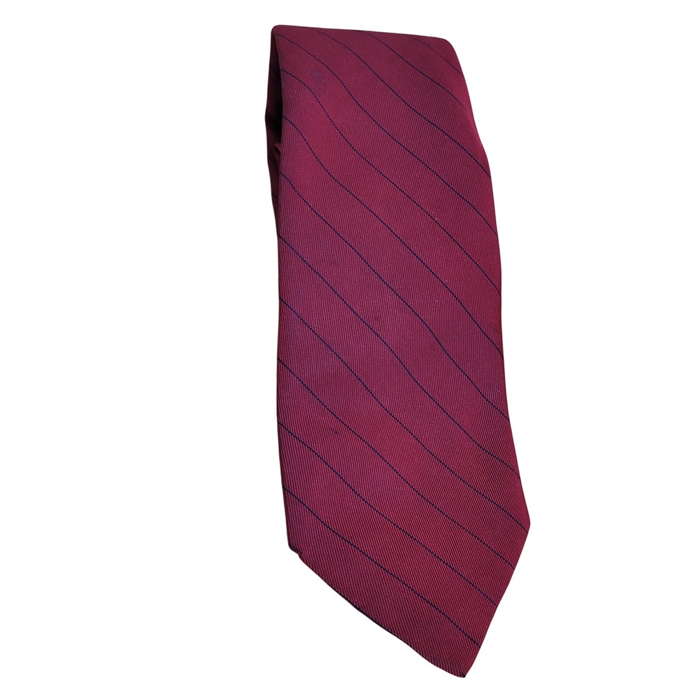 Robert Talbott Mens Silk Tie Red Blue Diagonal Striped Hand Sewn USA Made
